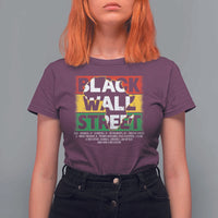 Black Wall Street T Shirt For Women Tulsa Black History Month Africa Map