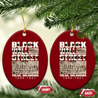 Never Forget Greenwood Black Wall Street Ceramic Ornament Black History Month