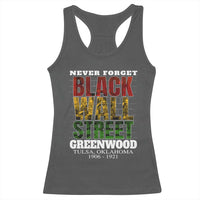 Never Forget Black Wall Street Racerback Tank Top Tulsa Oklahoma Black History Month