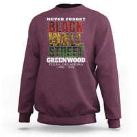 Never Forget Black Wall Street Sweatshirt Tulsa Oklahoma Black History Month