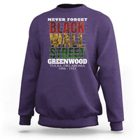 Never Forget Black Wall Street Sweatshirt Tulsa Oklahoma Black History Month