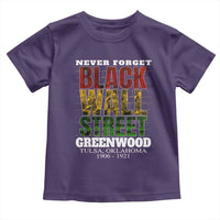 Never Forget Black Wall Street Toddler T Shirt Tulsa Oklahoma Black History Month