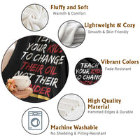 Funny Teach Your Kids To Change Their Oil Not Their Gender Throw Blanket - Wonder Print Shop