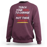 Funny Teach Your Kids To Change Their Oil Not Their Gender Sweatshirt - Wonder Print Shop