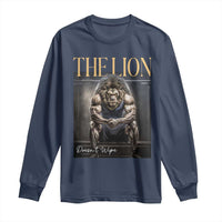 Funny The Lion Doesnt Wipe Long Sleeve Shirt Gen Z Joke Brainrot Raunchy Meme