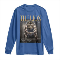 Funny The Lion Doesnt Wipe Long Sleeve Shirt Gen Z Joke Brainrot Raunchy Meme
