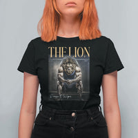Funny The Lion Doesnt Wipe T Shirt For Women Gen Z Joke Brainrot Raunchy Meme