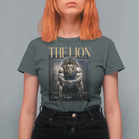Funny The Lion Doesnt Wipe T Shirt For Women Gen Z Joke Brainrot Raunchy Meme