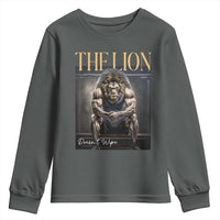 Funny The Lion Doesnt Wipe Youth Sweatshirt Gen Z Joke Brainrot Raunchy Meme