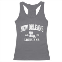 New Orleans Louisiana LA Est 1718 Racerback Tank Top