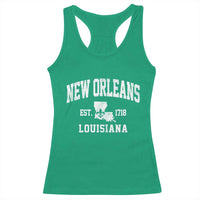 New Orleans Louisiana LA Est 1718 Racerback Tank Top