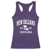 New Orleans Louisiana LA Est 1718 Racerback Tank Top