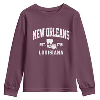 New Orleans Louisiana LA Est 1718 Youth Sweatshirt
