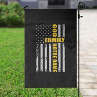 God Family Notre Dame Garden Flag Irish Patriotic American Flag