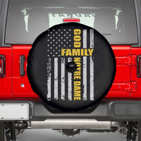 God Family Notre Dame Spare Tire Cover Irish Patriotic American Flag