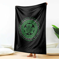 Irish Blessing May The Road Rise To Meet You Throw Blanket Celtic Knot Shamrock