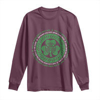 Irish Blessing May The Road Rise To Meet You Long Sleeve Shirt Celtic Knot Shamrock