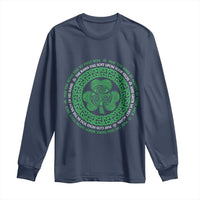 Irish Blessing May The Road Rise To Meet You Long Sleeve Shirt Celtic Knot Shamrock
