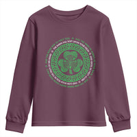 Irish Blessing May The Road Rise To Meet You Youth Sweatshirt Celtic Knot Shamrock