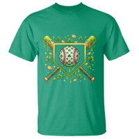 St Patricks Day Baseball Ice Cream Drip Home Plate T Shirt