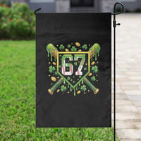 Funny St Patricks Day 67 Six Seven Baseball Ice Cream Drip Garden Flag