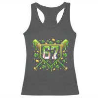 Funny St Patricks Day 67 Six Seven Baseball Ice Cream Drip Racerback Tank Top