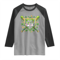 Funny St Patricks Day 67 Six Seven Baseball Ice Cream Drip Raglan Shirt