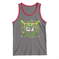 Funny St Patricks Day 67 Six Seven Baseball Ice Cream Drip Tank Top