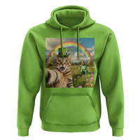 St Patricks Day Cat Selfie with Leprechaun Hoodie