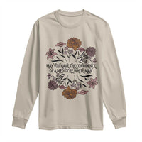 May You Have The Confidence Of A Mediorcre White Man Long Sleeve Shirt Vintage Floral