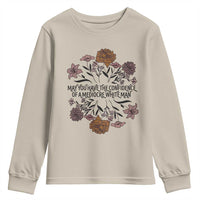 May You Have The Confidence Of A Mediorcre White Man Youth Sweatshirt Vintage Floral