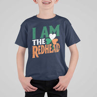 Funny Irish St Patrick's Day I Am The Redhead T Shirt For Kid Ireland Flag Shamrock