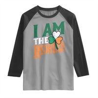 Funny Irish St Patrick's Day I Am The Redhead Raglan Shirt Ireland Flag Shamrock
