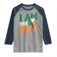 Funny Irish St Patrick's Day I Am The Redhead Raglan Shirt Ireland Flag Shamrock