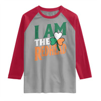Funny Irish St Patrick's Day I Am The Redhead Raglan Shirt Ireland Flag Shamrock