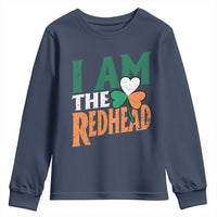 Funny Irish St Patrick's Day I Am The Redhead Youth Sweatshirt Ireland Flag Shamrock