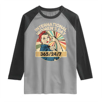 International Women's Day IWD 8 March 2025 Raglan Shirt