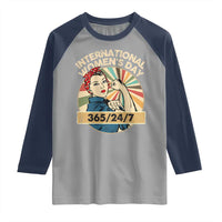 International Women's Day IWD 8 March 2025 Raglan Shirt