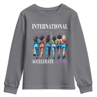 International Women's Day 2025 Youth Sweatshirt Accelerate Action 8 March IWD