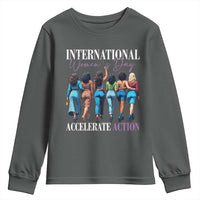 International Women's Day 2025 Youth Sweatshirt Accelerate Action 8 March IWD