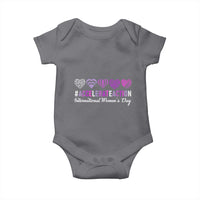 International Women's Day 2025 Baby Onesie Accelerate Action IWD 8 March