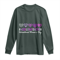 International Women's Day 2025 Long Sleeve Shirt Accelerate Action IWD 8 March
