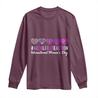 International Women's Day 2025 Long Sleeve Shirt Accelerate Action IWD 8 March