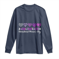 International Women's Day 2025 Long Sleeve Shirt Accelerate Action IWD 8 March