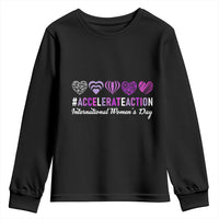 International Women's Day 2025 Youth Sweatshirt Accelerate Action IWD 8 March