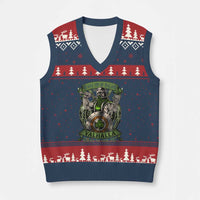 Irish Viking V-Neck Knit Sweater Vest Brave Son Of Ireland Valhalla Embrace The Viking Spirit - Wonder Print Shop