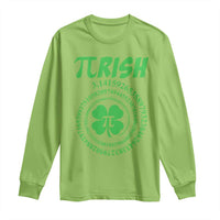 Funny St Patricks Day Pi Symbol Lover Long Sleeve Shirt Pirish 3,14 Pi Number Shamrock