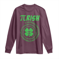 Funny St Patricks Day Pi Symbol Lover Long Sleeve Shirt Pirish 3,14 Pi Number Shamrock