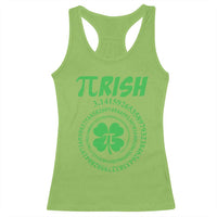 Funny St Patricks Day Pi Symbol Lover Racerback Tank Top Pirish 3,14 Pi Number Shamrock