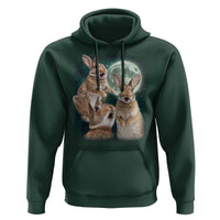 Funny Three Bunny Moon Humorous Rabbit Meme Hoodie